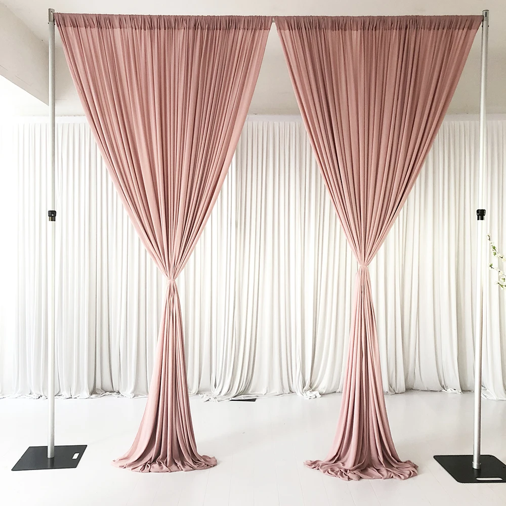 2010  December  New Design New Fabric  Hot Sale  Blush Pink Curtain  Drape  Wedding Backdrop