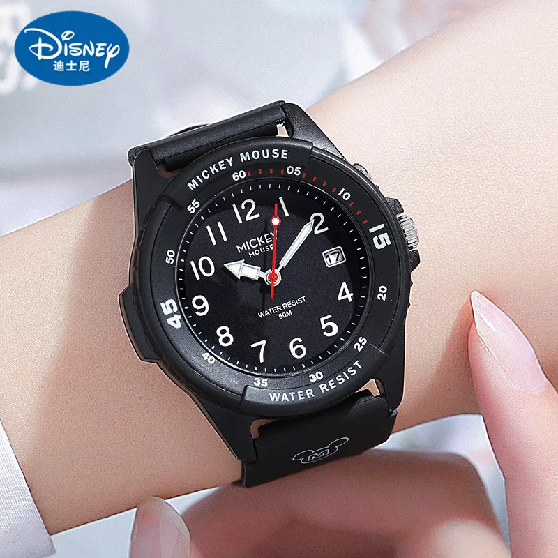 

Disney For Children Watches Casual Quartz Wristwatch Date Waterproof Mickey Mouse Cartoon Unisex Boy Girl Youth Student Luminous