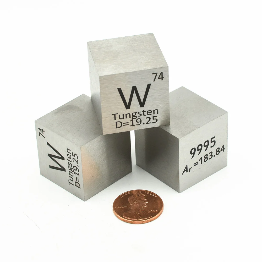 Tungsten Cube Wolfram Density Block W 99.95% for Element Collection Hard Heavy Metal DIY Hobbies Crafts Display 10 20 50mm