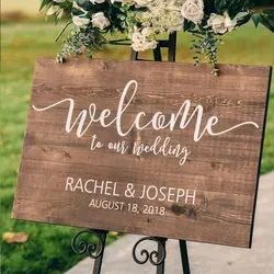 Custom Wooden Wedding Sign Personalized Wedding Welcome Signs Rustic Wedding Decor