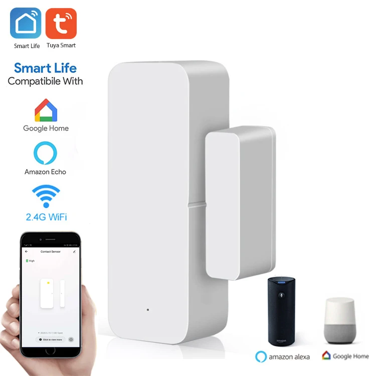 Tuya Smart WiFi Door Sensor Door Open / Closed Detectors Magnetic switch Window sensor home security Alert security alarm