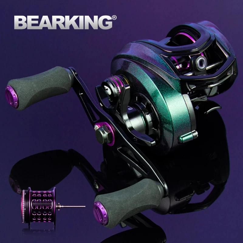 

BEARKING 8KG Max Drag Baitcasting Reel 9+1BB 8.1:1 High Speed Fishing Reels Reinforced Winter Carp Fishing Reel Accessories Sea