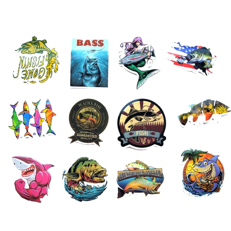 65PCS Funny Fisherman Go Fishing stickers For laptop suitcase Freezer Vinyl Car-styling DIY decoration Decals Car Sticker