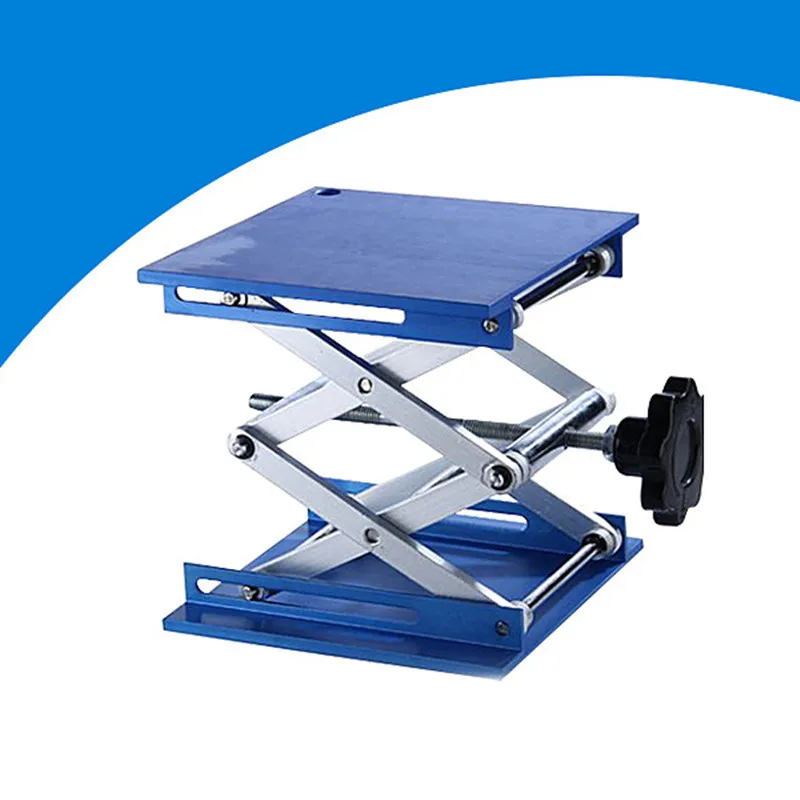 100x100x150mm Aluminum Router Lift Table Lifting Stand Rack lift platform blue