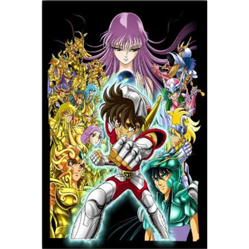 5d diamante pittura trapano completo Saint Seiya giappone Anime ricamo Display immagine di strass decorazione casa WG2049