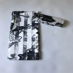 New Organza silk fabric High quality african fabric digital printed satin silk fabric 6 yards for dress.