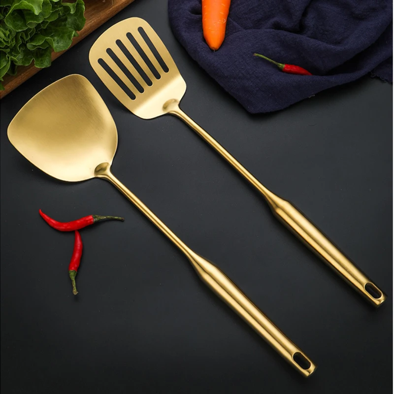 304 Stainless Steel Cooking Utensils1 /5 pcs/1set,Cook Shovel Soup Colander Spatula Ladle Kitchen Cook Tool,Kitchenware Gift Set