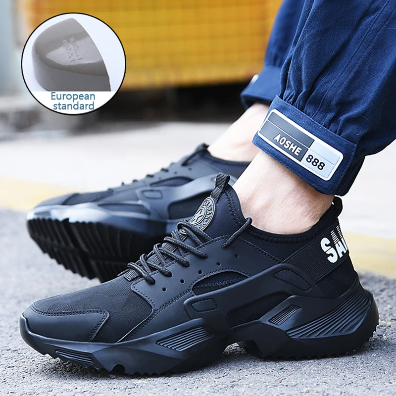 

indestructible Work Safety Shoes 2023 fashion sneakers Ultra-light soft bottom Men Breathable Anti-smashing Steel Toe Work Boots