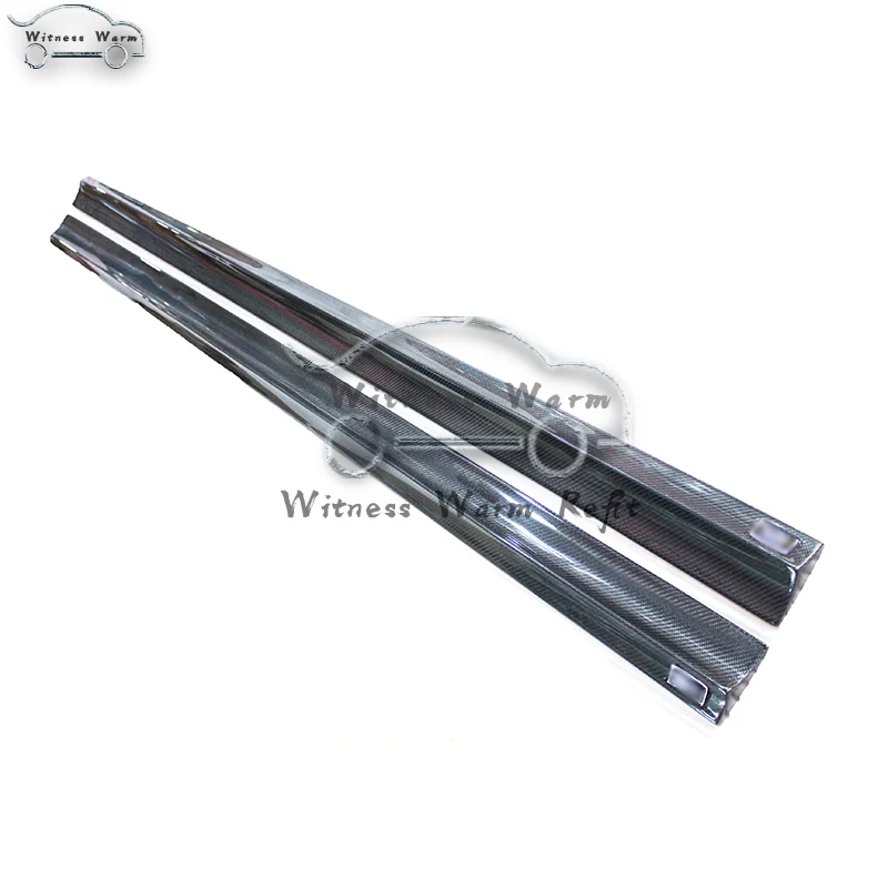 for W204 Amg C63 Carbon Fiber Side Skirt Apron for Benz W204 Side Lip Splitters C180 C200 C260 C63 Amg 2007-2014