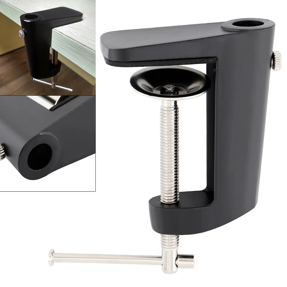 Aluminum Alloy Cantilever Bracket Clamp with 12MM Hole Diameter and Non-slip Mat for Mic Stand