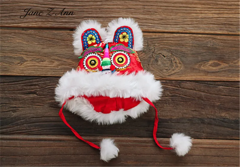 Chinese New Year of  Tiger Newborn Winter Tiger Head Hat Hand-embroidered Lucky Spring Festival Photography Props