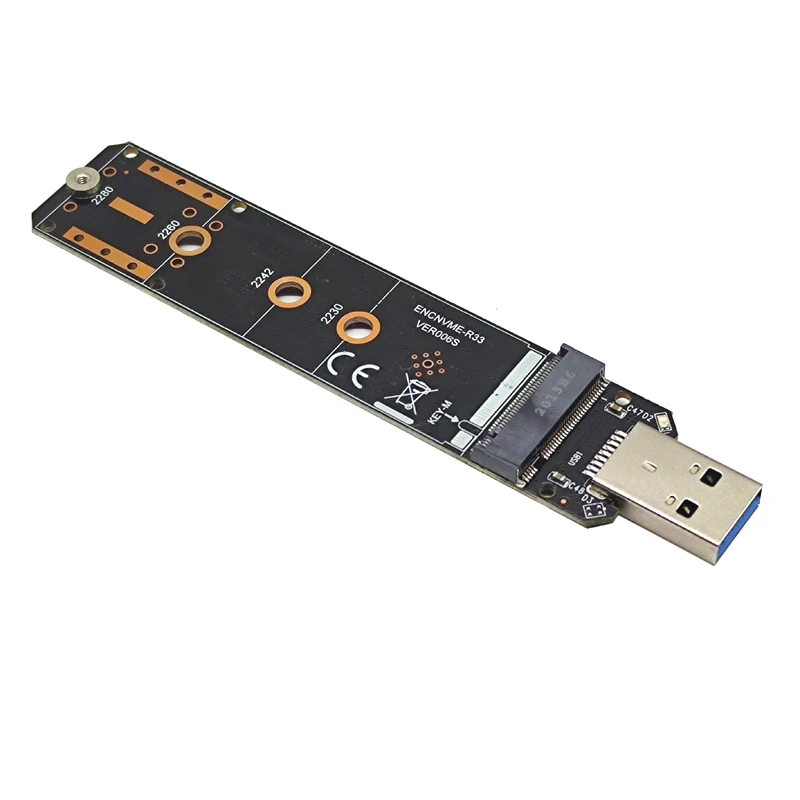 M.2 to USB 3.0 Dual Protocol SSD Board M.2 NVME PCIe NGFF SATA M2 SSD Adapter for 2230 2242 2260 2280 NVME/SATA M.2 SSD RTL9210B