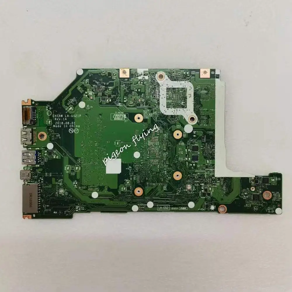 EH5AW LA-G521P Mainboard for Acer Aspire  A515-52 A515-52G Laptop Motherboard CPU : I3-8145U I5-8265U I7-8565U DDR4 UMA Test Ok