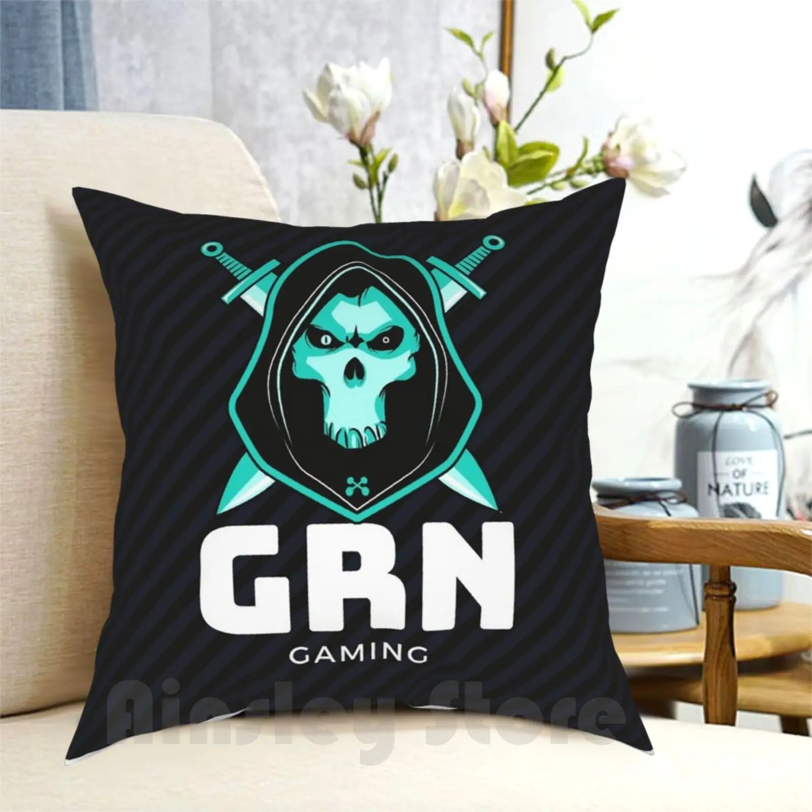 G R N Pillow Case Printed Home Soft Throw Pillow Grn Sports Lover Sports Lovers