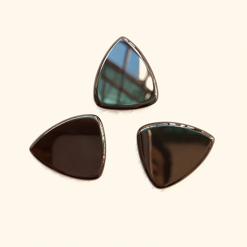 PANGEM-Wholesale 1pcs Black Onyx Agate Carnelian Beads Guitar Picks,Gemstone Crystal Guritar Player,4mm Thickness