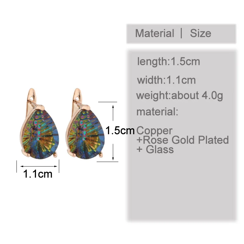 New Drop Earrings For Women 2022 Korean Style Water Natural Zircon Party Fashion Jewelry Dangle Earrings For Girl
