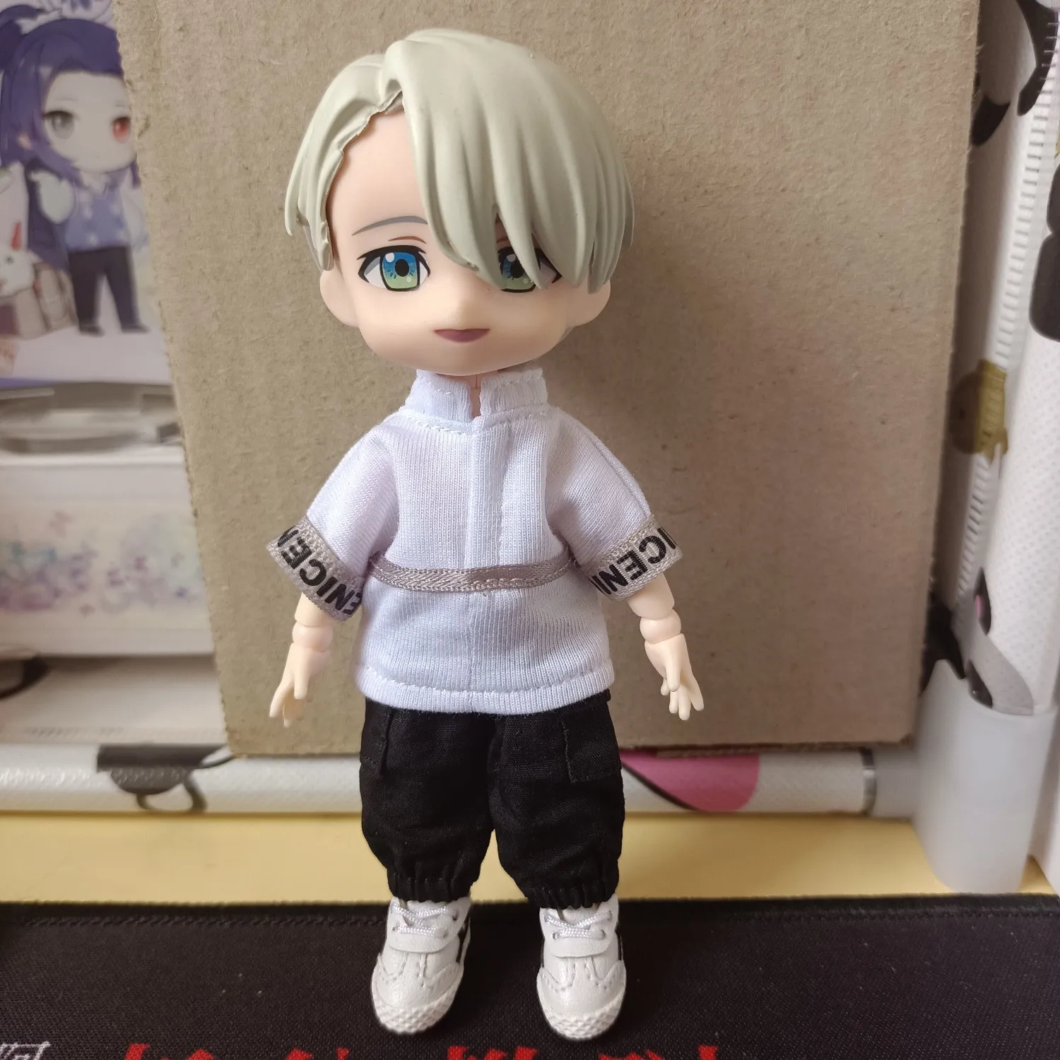 D03-P103 kinderen handgemaakte speelgoed 1/12 ob11 GCS BJD.SD Pop Accessoires poppenkleertjes Overalls broek 1pcs