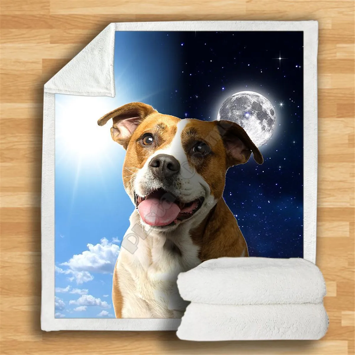 

Boxer Cozy Premium Fleece Blanket 3D printed Sherpa Blanket on Bed Home Textiles 03