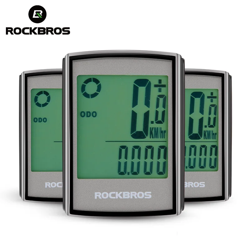 

ROCKBROS Waterproof Bicycle Computer LCD Backlight Stopwatch Wireless Cycling Bike Computer Speedometer Odometer MTB Accessories