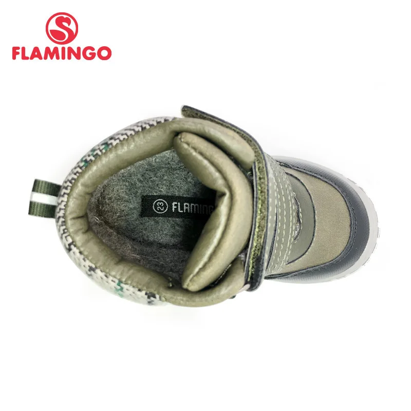 FLAMINGO Autumn Boys Boots Children\'s Shoe High Quality Ankle Kids Shoes with Hook& Loop for Little Boys 202B-Z5-2057 Shoe