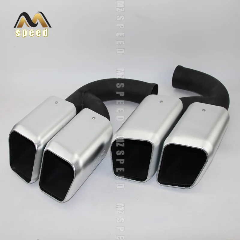 The car  Accessory exhaust pipe muffler tail throat square mouth four out for 11-14 Porsche Cayenne