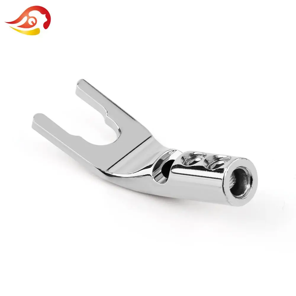 QYFANG Banana Plug Solder Wire Connector U/Y Gold/Rhodium Plated Copper Spade Speaker Audio Jack Screw Fork HiFi Connector Plugs