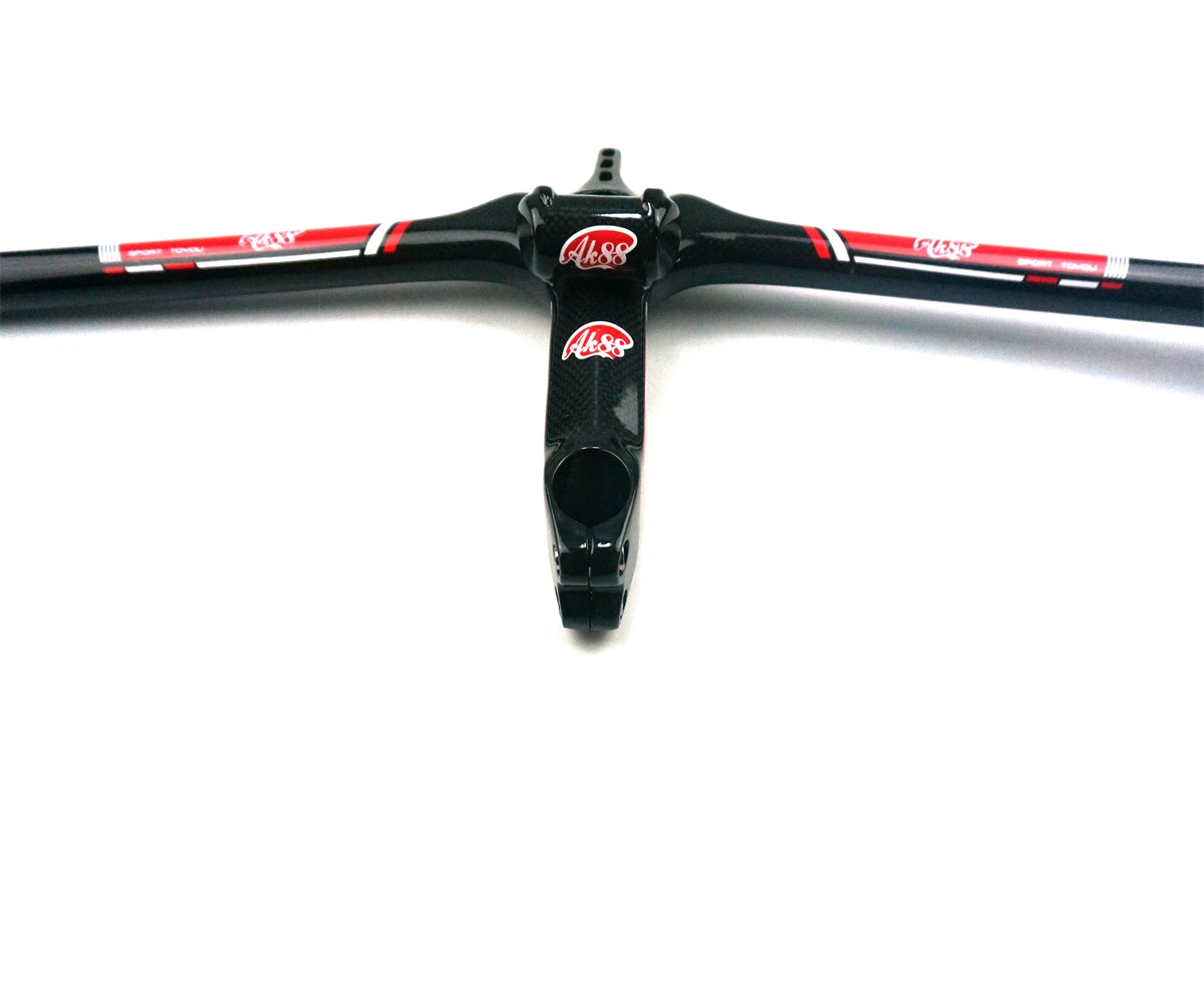 New AK88 full carbon fiber bike parts handlebar one straight straight table