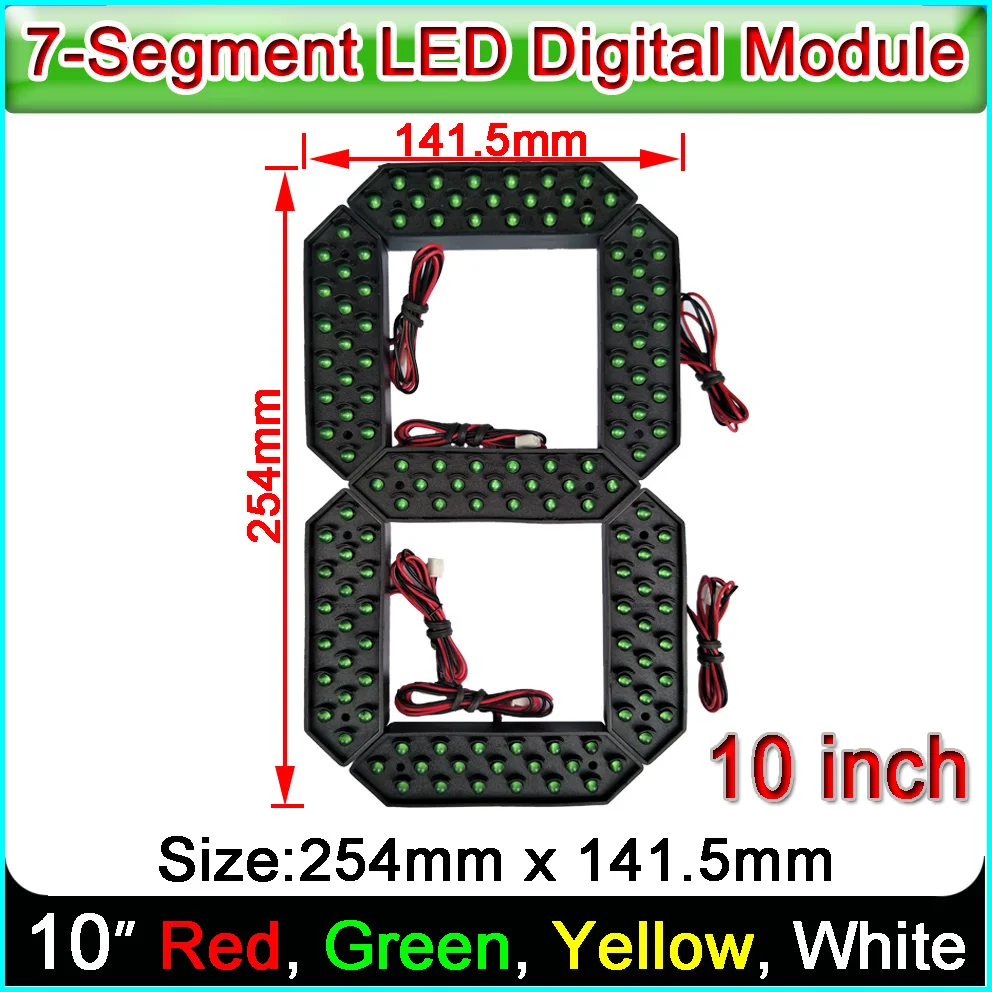 

10 inches 7-segment LED number module, Red, yellow, green, white 4 color Optional,LED Digital module,Oil & gas price screen