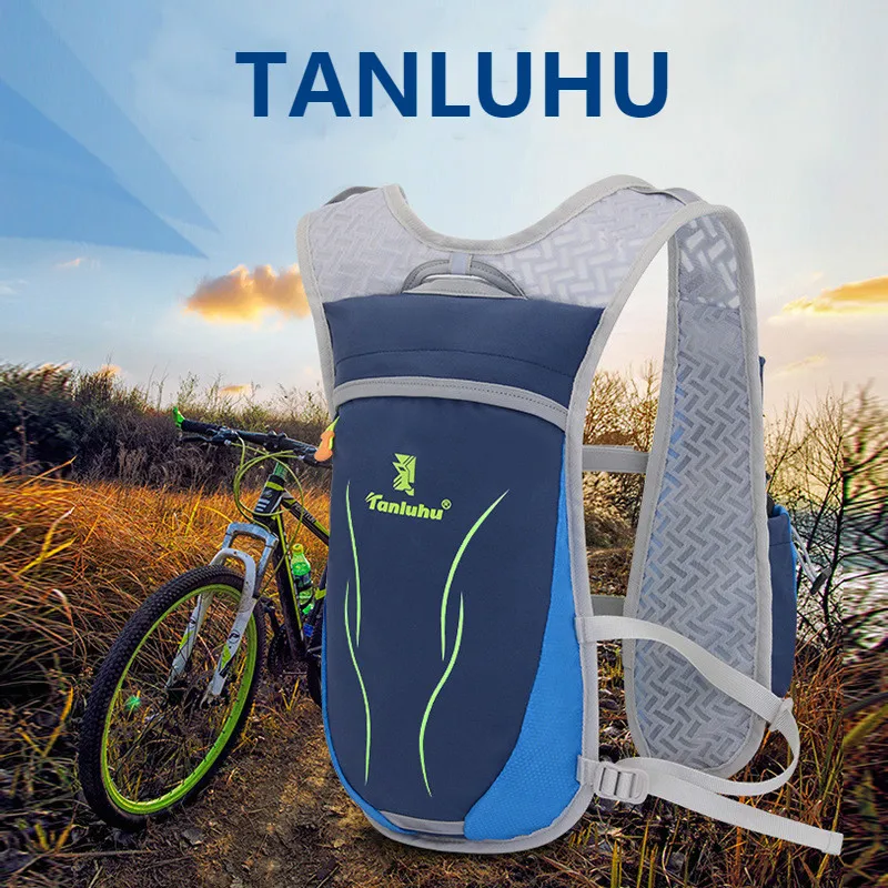 TANLUHU 693 Running Marathon Hydrating Nylon 5.5L Outdoor Men Women Running Bag Hiking Backpack Vest Marathon Riding Backpack