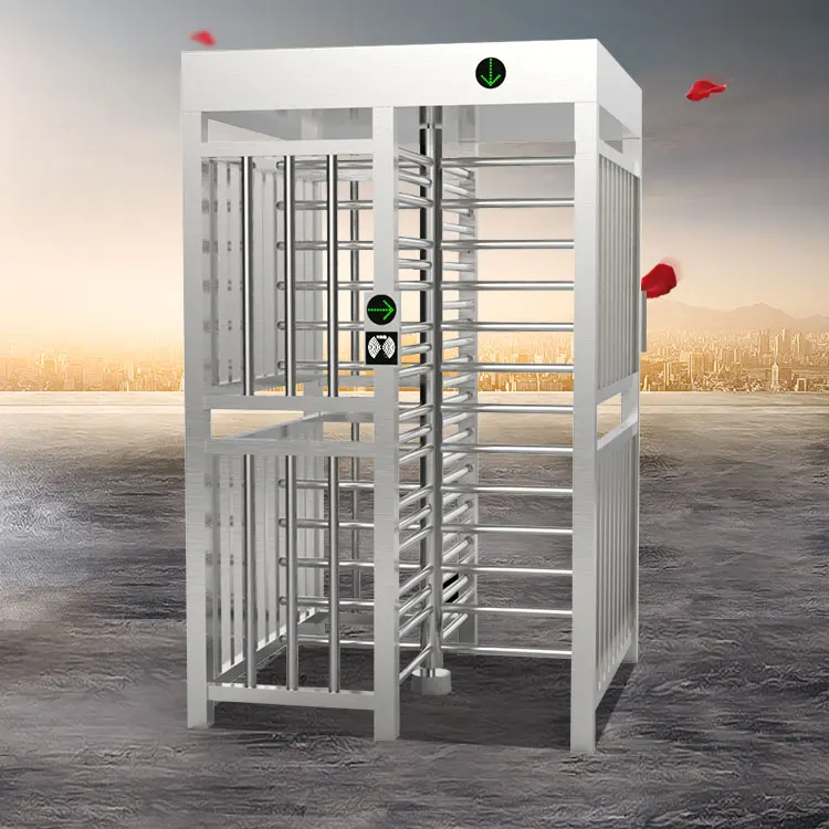 SUS304 Dual Lane Full Height Gate Turnstile AC220V Full Height Tursntile Access Control Gate for Pedestrian