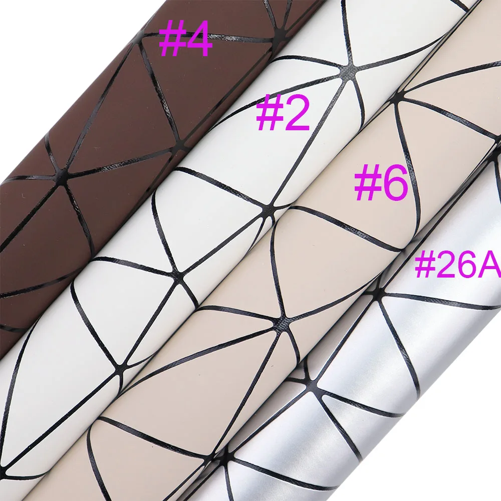 Mini Rolka 30x134cm Czarna Geometryczna Siatka Teksturowana Sztuczna Skóra Ekologiczna Do Torebek Kokardek Rękodzieła DIY Szycia BH445 — zdjęcie 5
