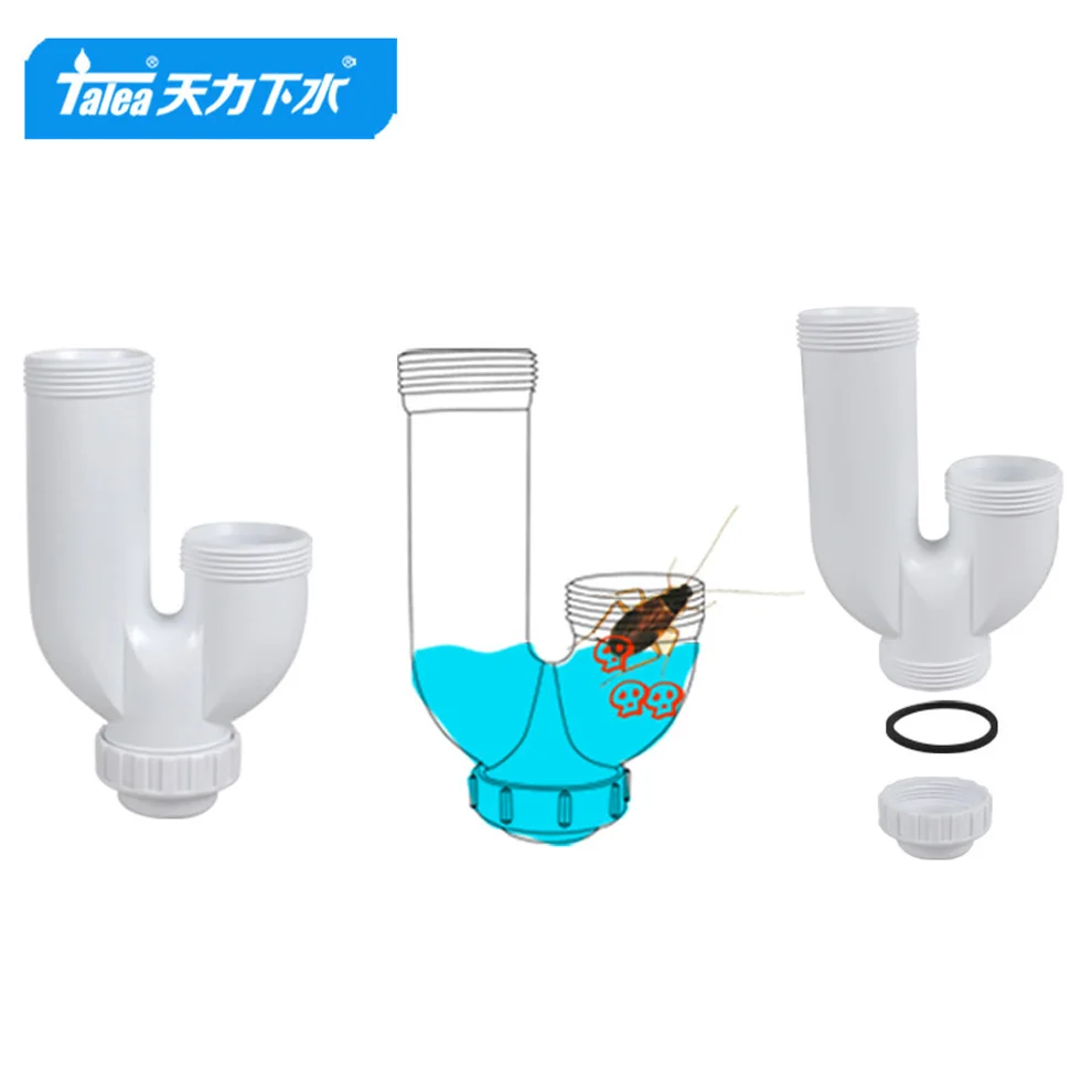 Talea Drain Kitchen Dishwashing Basin Pipe Double Tank Vegetable Washingbasin Accessories Double Drainage Deodorization GR003C00