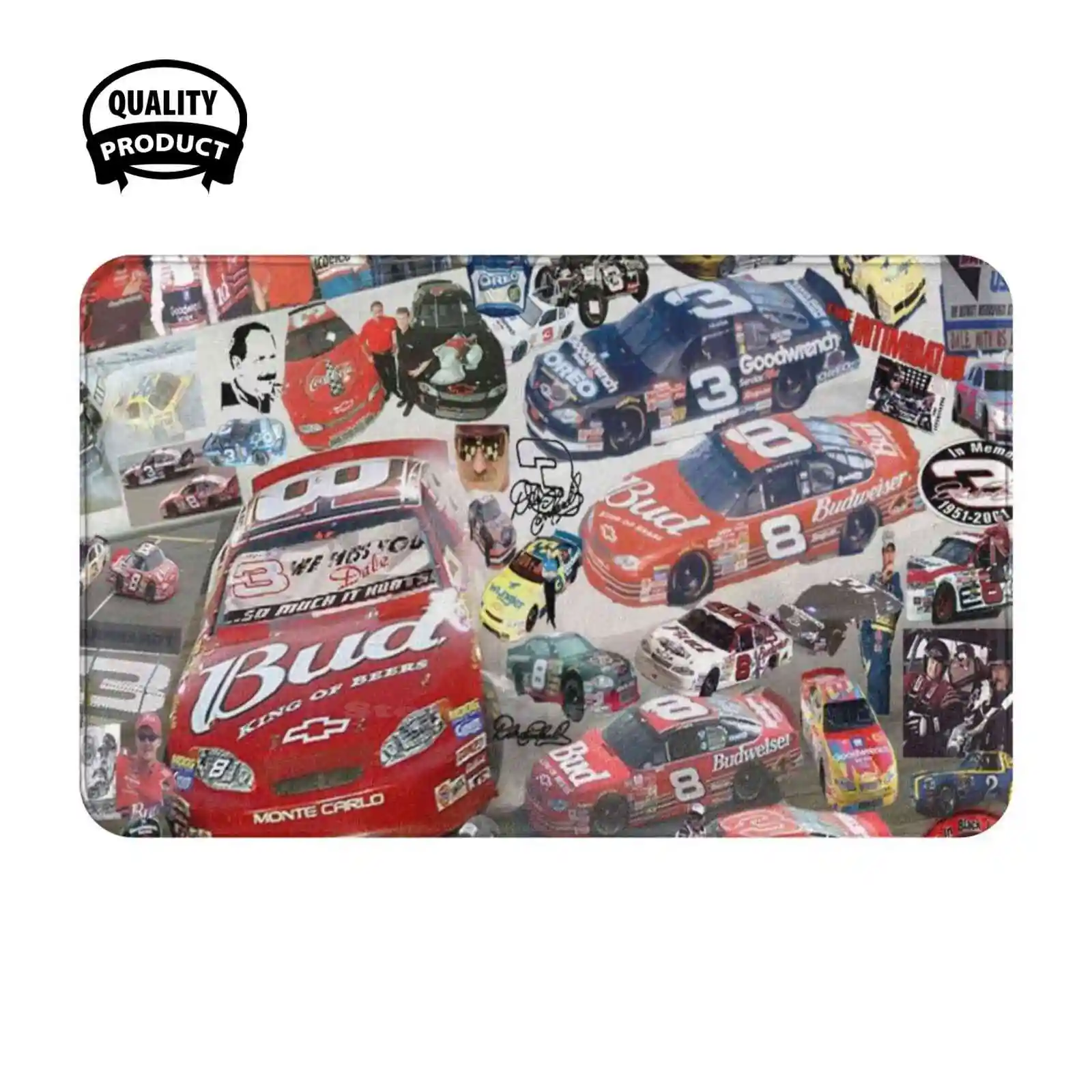 Dale Earnhardt And Dale Jr Soft Cushion Home Carpet Door Mat Car Rug Dale Earnhardt Dale Jr Earnhardt Jr Father And Son Racing