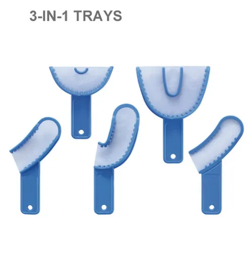 5 Cái/bộ Nha Khoa 3 Trong 1 Ấn Tượng Khay Nha Khoa Chất Liệu Nha Khoa Oral Dùng Một Lần Khay Ba Đầy Nhựa