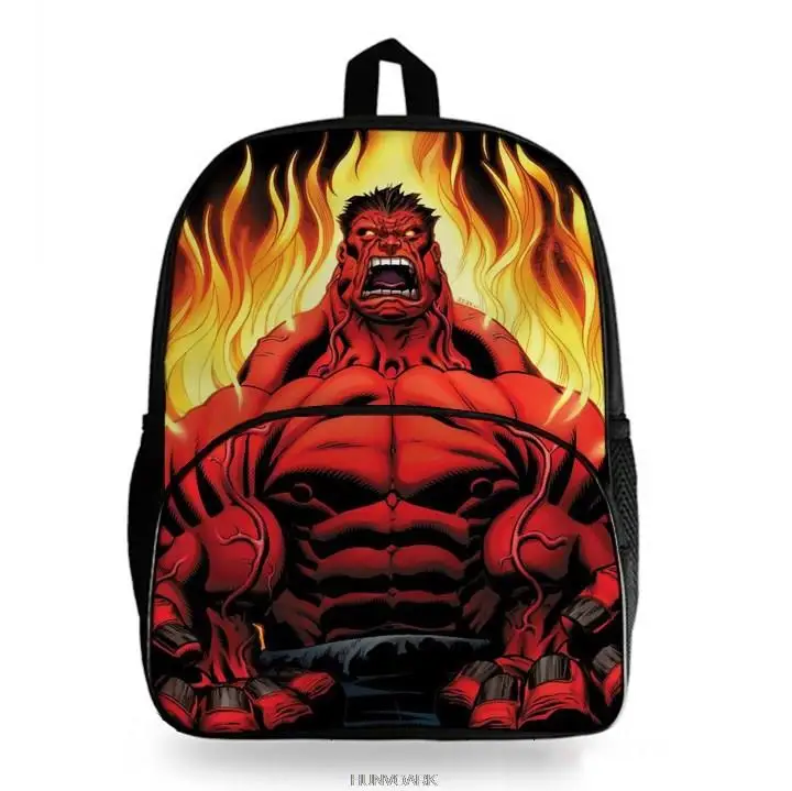 3D Print Children School Bags Kids Hulk Teenager Boys Girls School Backpack 16inch Primary Mochilas