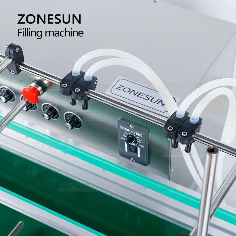 ZONESUN Automatic Filler Heavy Loading Liquid Beverage Juice Edible Oil Filling Machine Water Milk Four Nozzles Filler Big Flow