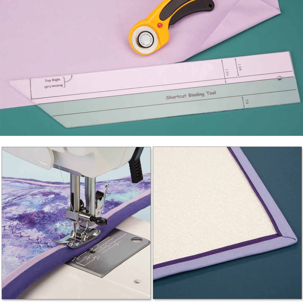 Shortcut Binding Tool Create a binding and flange for a quilt with no hand stitching