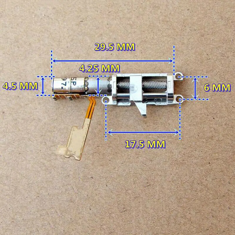 Precision Metal 4MM Planetary Reduction Stepper Motor Mini Lifting Metal Slider Gearbox 2 Phase 4 Wire Linear Screw Rod Slider