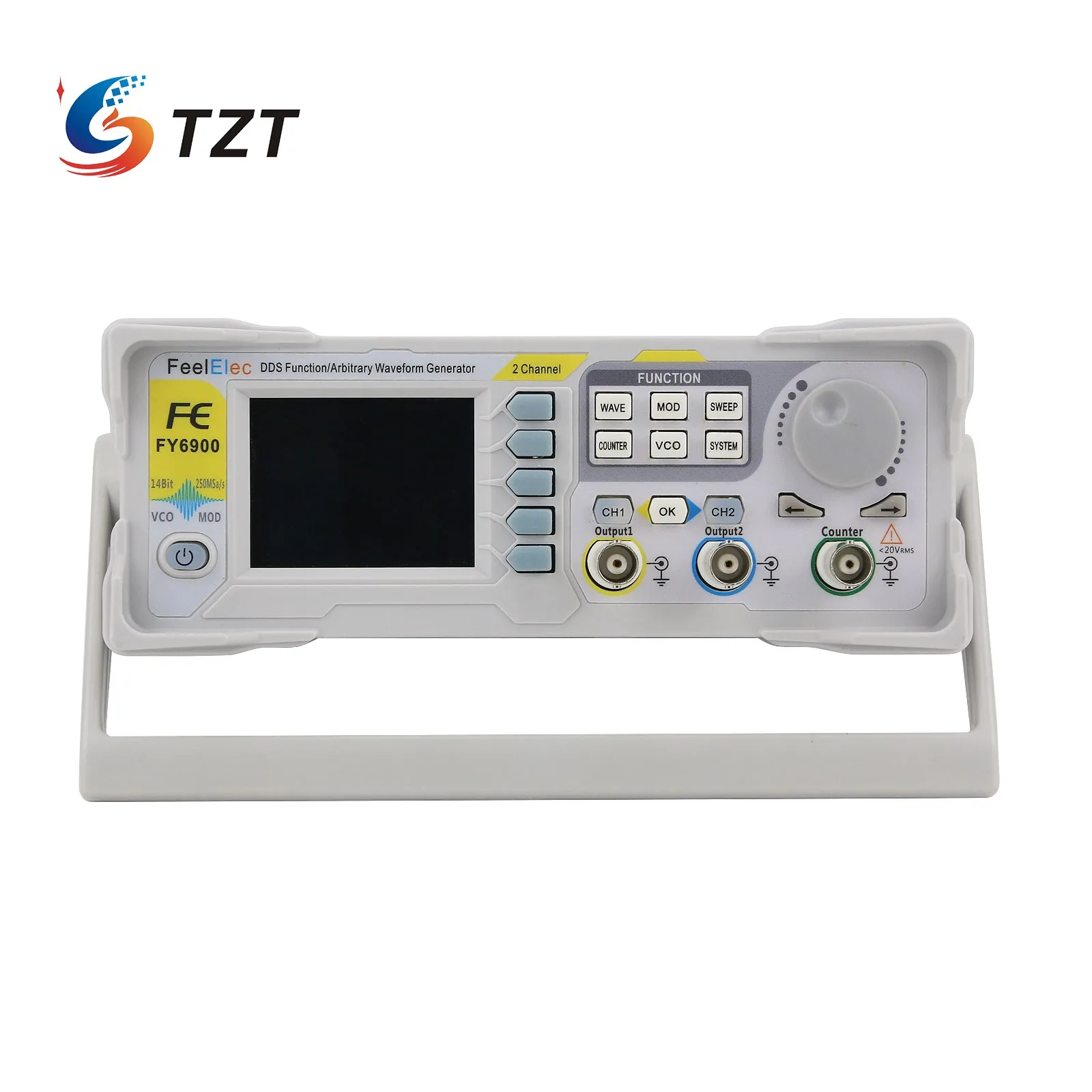 TZT-2-Channel Function arbitrário Waveform Generator, Pulse Signal Frequency Counter, 20 MHz, 30 MHz, 40 MHz, 50 MHz, 60MHz, FY6900