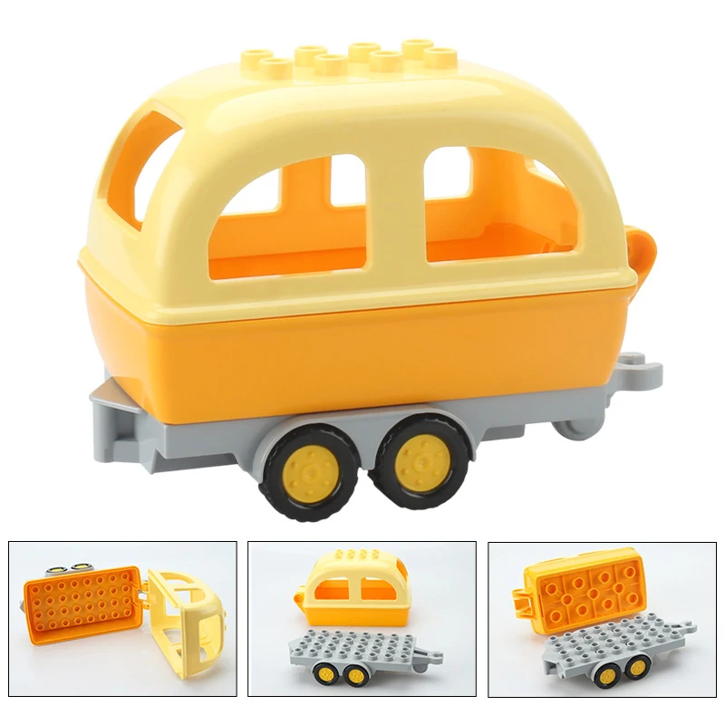 Car Aircraft Model Big Building Blocks Engineering Vehicle Accessories Bus Helicopter Compatible brick Traffic Set Children Toys