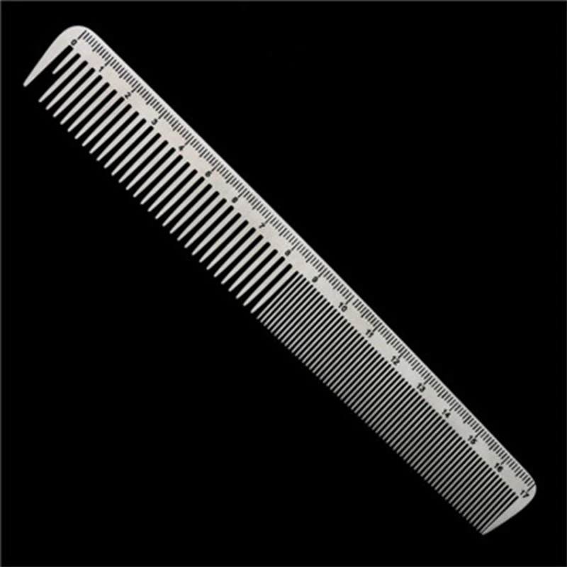 stainless steel comb professional ultra-thin metal hair cutting comb hairdressing steel comb flat head comb dedicated