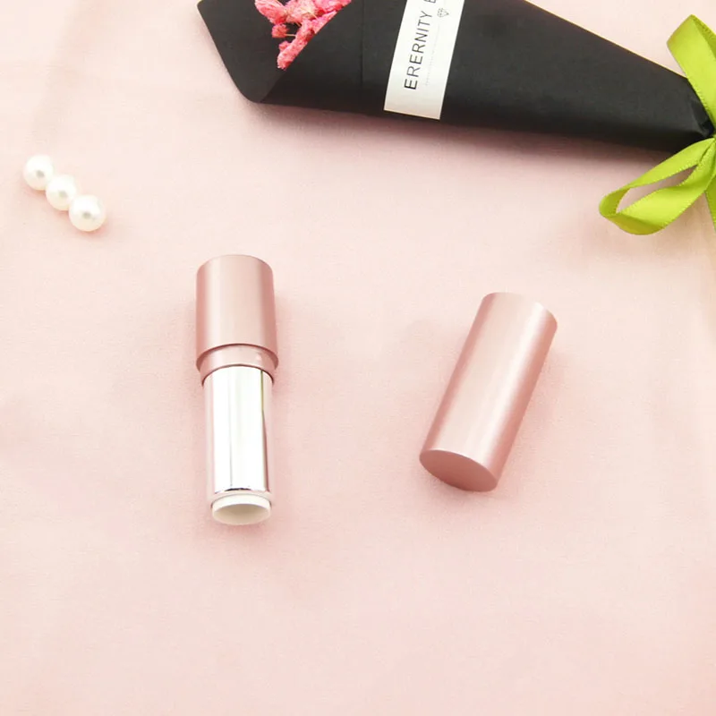 

10/30/50pcs Circle Rose Gold Matte Black Red Round Silver 12.1mm Empty Lipstick Tube Lip Balm Container Shell Packaging Cosmetic