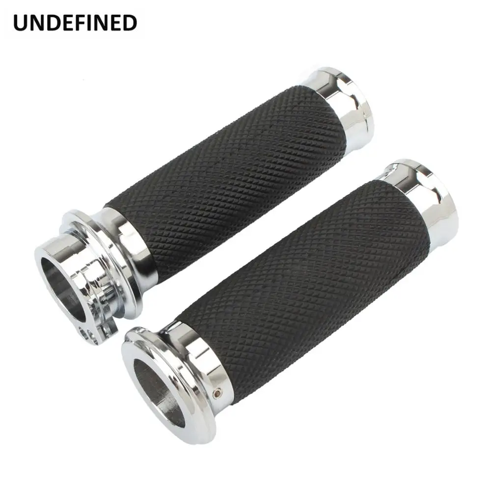 25mm 1inch Motorcycle Handlebar Grips Hand Grip Rubber Aluminum Hand Grips For Harley XL XR Touring Dyna Softail 95-15
