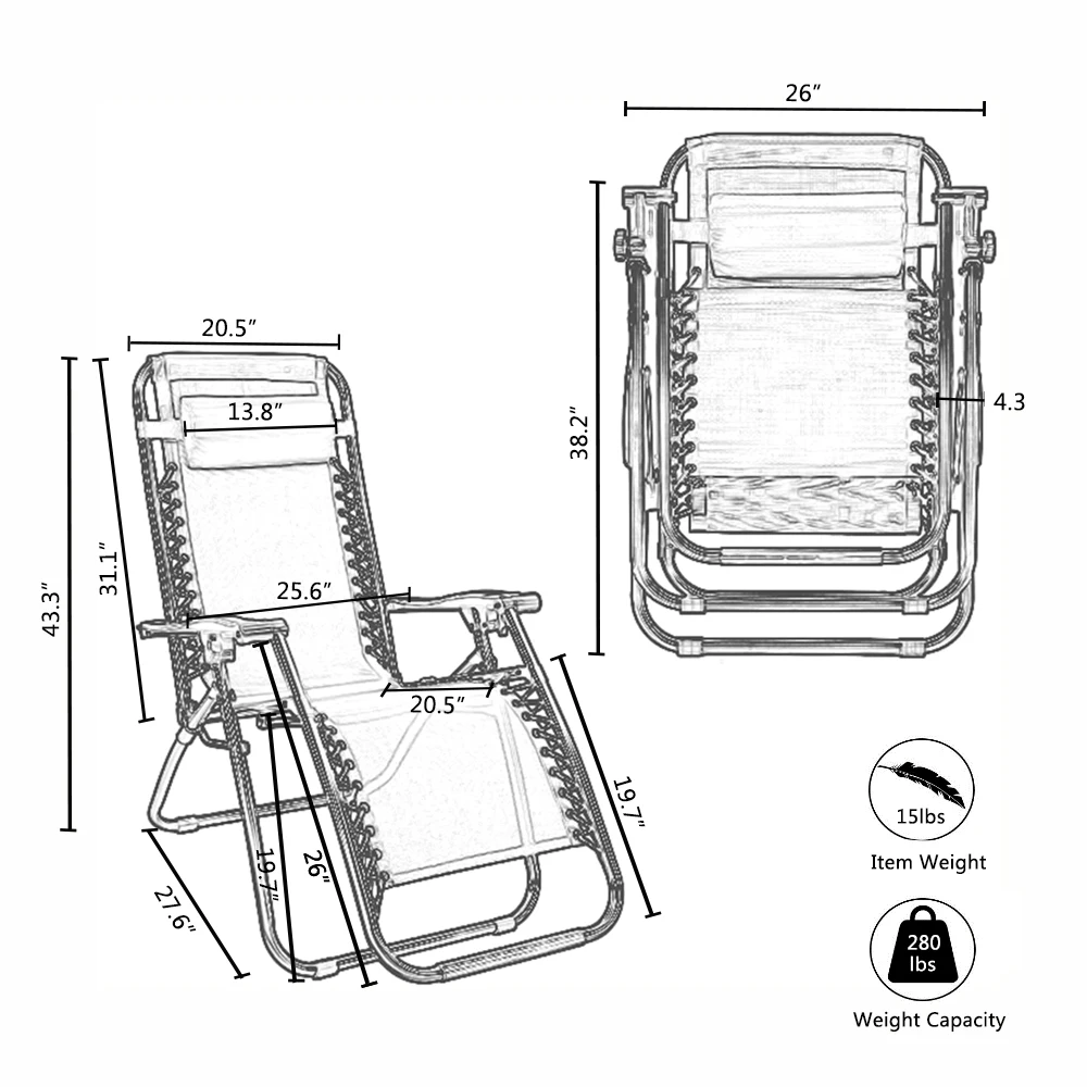 2pcs Plum Blossom Lock Portable Folding Chairs with Saucer Delicate Workmanship and Good Quality 4-Colors[US-Stock]