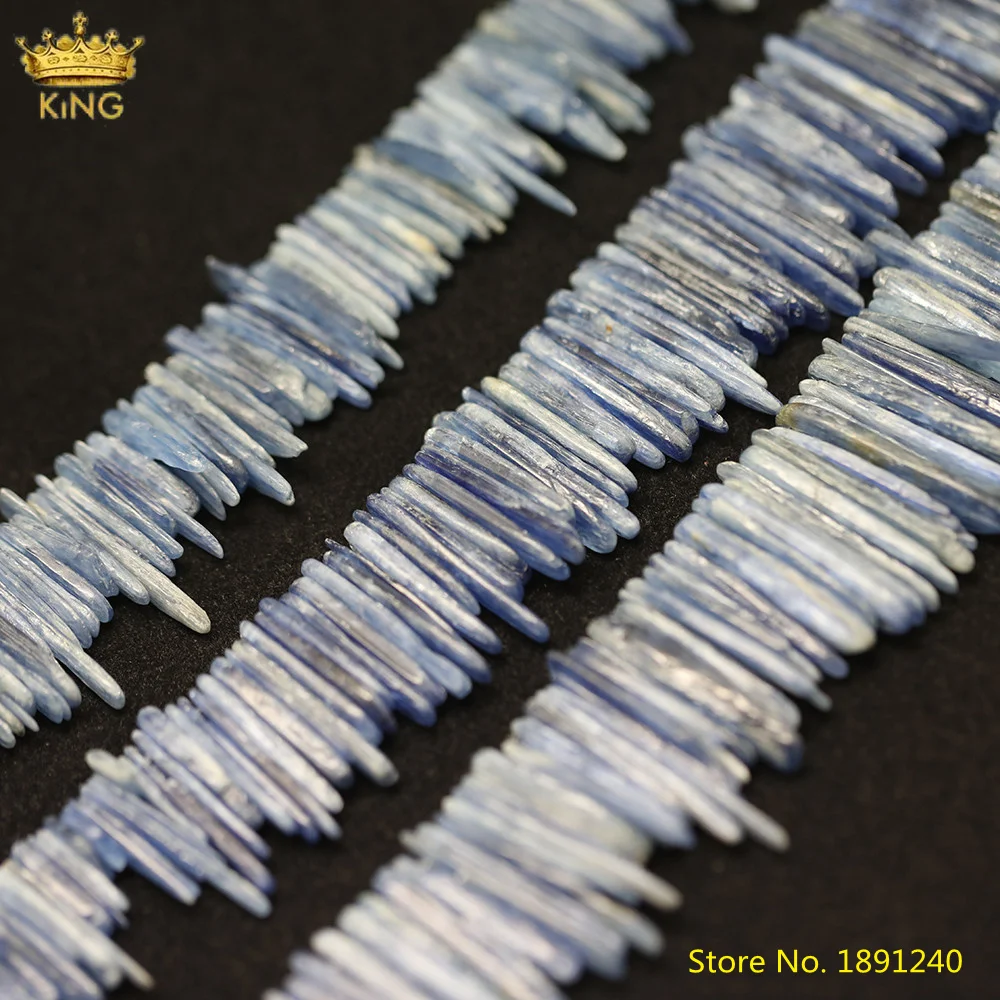 

15.5Inch/Strand Natural Blue Kyanite Graduated Point Loose Beads,Irregular Crystal Stone Charms For DIY Jewelry Making