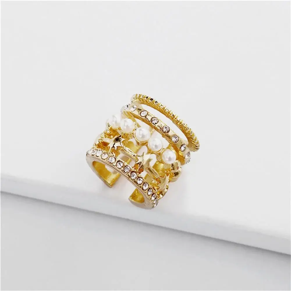 Women Zircon Ear Cuff No Pierced Pearl Ear Clip Fake Conch Piercing Pearl Earrings Fashion Accessories Jewelry