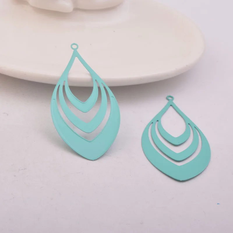 30 Stück AB5311 26*52mm Filigrane Wassertropfen-Anhänger für DIY Statement-Ohrringe und Anhänger – Detail 7