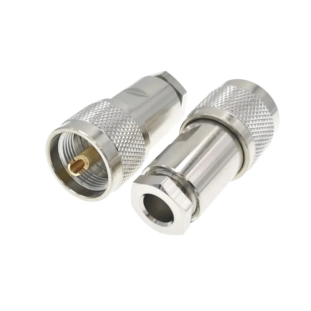 10pcs UHF PL259 PL-259 Male PLUG Clamp RG5 LMR300 RG212 5D-FB Ecoflex 7 RF Connector