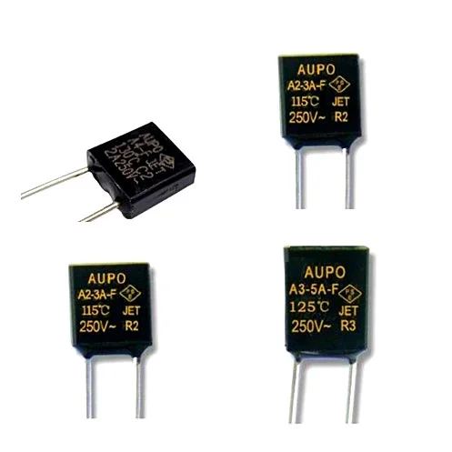 Siyah Kare 1A 2A 3A 5A 250 V Termal Sigorta Kesimi 84 102 115 125 130 135 145 150 C Derece LED Sigortalar Sıcaklık Anahtarları Kontrolü