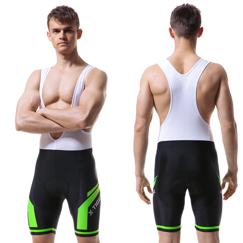 X-TIGER Men Cycling Shorts MTB Shockproof Bike Shorts Summer Breathable Bicycle Shorts With Coolmax 5D Gel Padded Bib Tights